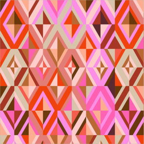 Windham Fabric Happy Place || Diamonds - Coral
