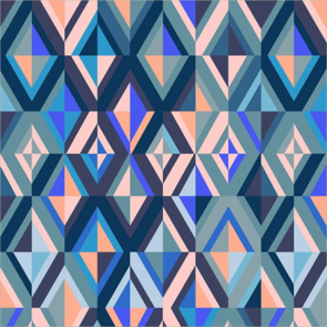 Windham Fabric Happy Place || Diamonds - Blueberry