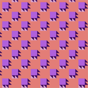 Windham Fabric Annabel's Blenders || Bear Paw - Coral/Lilac