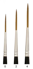 Trekell Sienna (Synthetic Red Sable) Script 10" Handle
