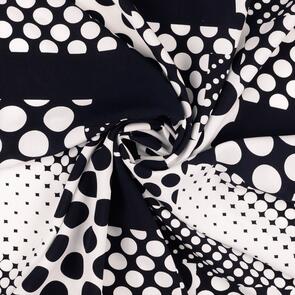 Nooteboom Viscose Poplin Fabric Printed Dots - 120gsm
