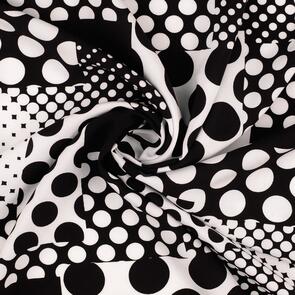 Nooteboom Viscose Poplin Fabric Printed Dots - 120gsm