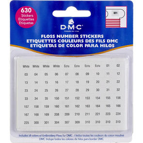 DMC Floss Number Stickers - 630 Stickers
