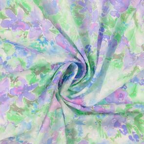 Nooteboom Voile Fabric Digital Printed Flowers - 70gsm