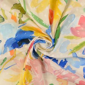 Nooteboom Voile Fabric Digital Printed Flowers - 70gsm