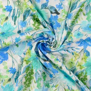 Nooteboom Voile Fabric Digital Printed Flowers - 70gsm