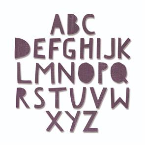 Sizzix Tim Holtz Thinlits Die Set 76PK - Alphanumeric Upper Case