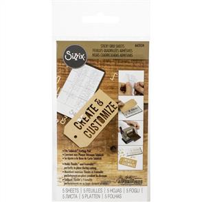 Sizzix Sidekick Sticky Grid Sheets 2.5" x 4.5" 5/Pkg