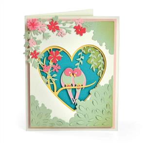 Sizzix Thinlits Die Set 20PK - Love Birds Shadow Box