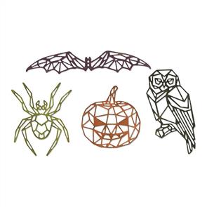Sizzix Tim Holtz - Thinlits Die Set 4PK - Geo Halloween