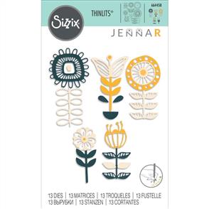 Sizzix Thinlits Die Set 13PK - Stackable Florals