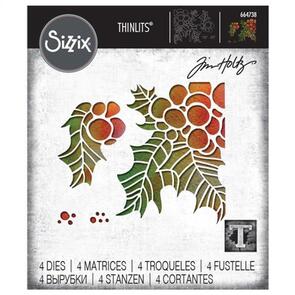 Sizzix Tim Holtz Dies - Holly Pieces - 4pkg