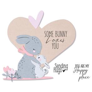 Sizzix Framelits Die Set 8PK w/5PK Stamps Bunny Love