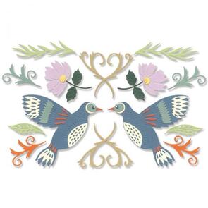 Sizzix Thinlits Die Set 16PK - Birds & Blossoms