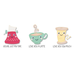Sizzix Thinlites Die & Stamp Set - Crazy Characters #1