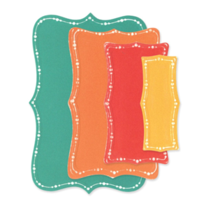 Sizzix Fanciful Framelits Die Set 8/Pkg - Doris Dotted Top Note