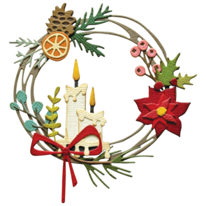 Sizzix Thinlits Die Set 14PK – Vault Festive Wreath by Tim Holtz