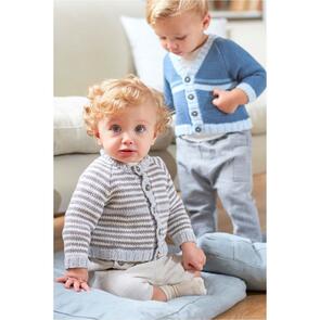 DMC Baby Cotton Striped Cardigan Pattern / Kit