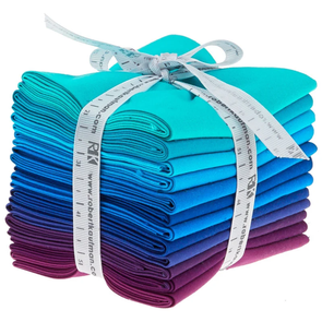 Robert Kaufman Kona Fat Quarters - Peacock Palette