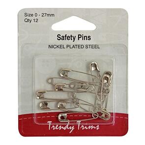 Trendy Trims Safety Pins - Nickel
