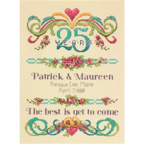 Dimensions Vintage Sampler Anniversary Record - Cross Stitch Kit