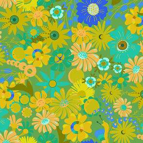 Andover Fabric Alison Glass - Between - Open Eyed Leaf