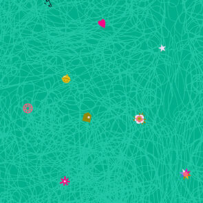 Andover Fabric Alison Glass Thicket - Found Teal