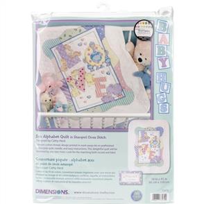 Dimensions /Baby Hugs Quilt Stamped Cross Stitch Kit 34"X43" Zoo Alphabet