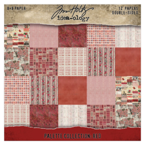 Idea-Ology Tim Holtz Paper Palette Double sided Cardstock - 8" x 8" Red