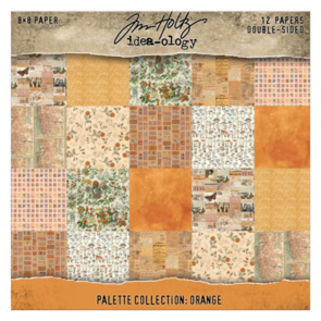 Idea-Ology Tim Holtz Paper Palette Double sided Cardstock - 8" x 8" Orange