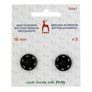 Pony Metal Snap Fasteners - Black