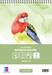 Art Spectrum 100% Cotton Watercolour Spiral Bound Pad, 300gsm, 30 Sheets