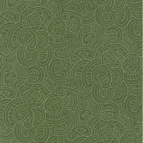 Nutex Kiwiana Quilt Back Ponga Koru - Green (wideback)