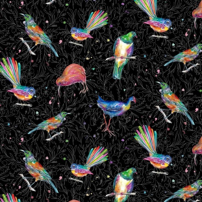 Nutex Kiwiana Splash of Colour - Birds Black