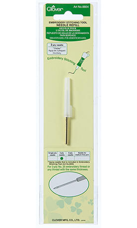 Clover Embroidery Stitching Tool Needle Refill 3ply Needle
