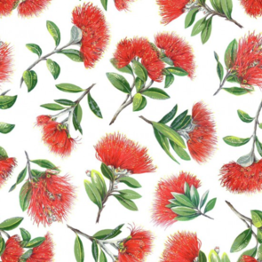 Nutex Kiwiana Fabric - Pohutukawa Scatter