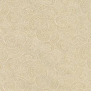 Nutex Kiwiana Fabric - Ponga Koru- Beige