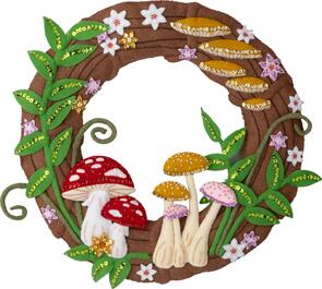 Bucilla Mushroom Magic Felt Wreath Kit