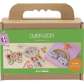 Creativ Company Mini Craft Kit - Embroidery on Wood
