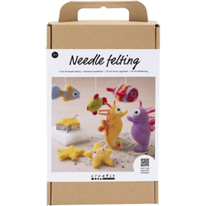 Creativ Company Craft Kit - Needle Felting, Ocean Animals