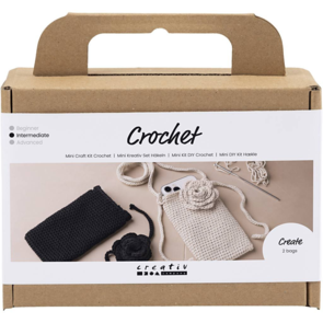 Creativ Company Mini Craft Kit Crochet, Bag With Rose