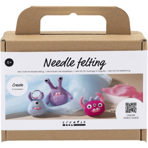 Creativ Company Mini Craft Kit - Needle Felting, Monster