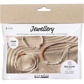 Creativ Company Mini Craft Kit - Jewellery, Rose Quartz Necklace And Bracelet