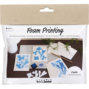Creativ Company Mini Craft Kit - Foam Printing, Card With Design