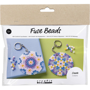 Creativ Company Mini Craft Kit Fuse Beads, Charms/Bag Decorations, Assorted Colours