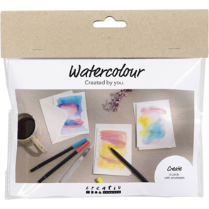 Creativ Company Mini Craft Kit - Watercolour, Cards And Envelopes