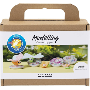 Creativ Company Mini Craft Kit - Modelling, Stones With Insects