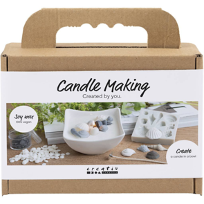 Creativ Company Mini Craft Kit Candle Making, Seashells, Grey, Off White