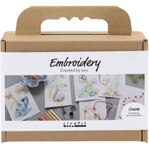 Creativ Company Mini Craft Kit - Embroidery, Paintings With Embroidery