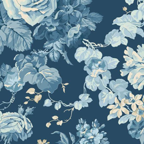 Laundry Basket Quilts Special Delivery -  Navy Rose Bouquet